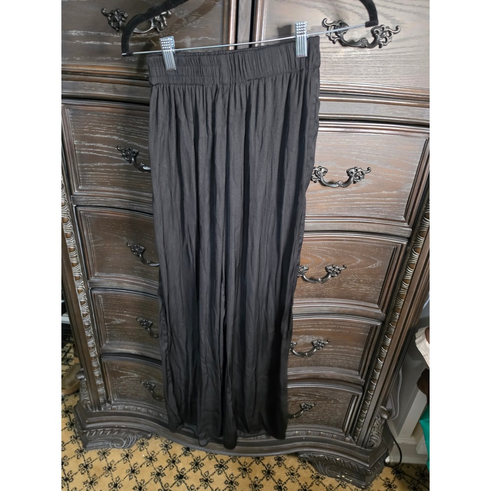 Industry Republic Clothing Black Wide Leg Elastic Waist Pants XS RN 93178